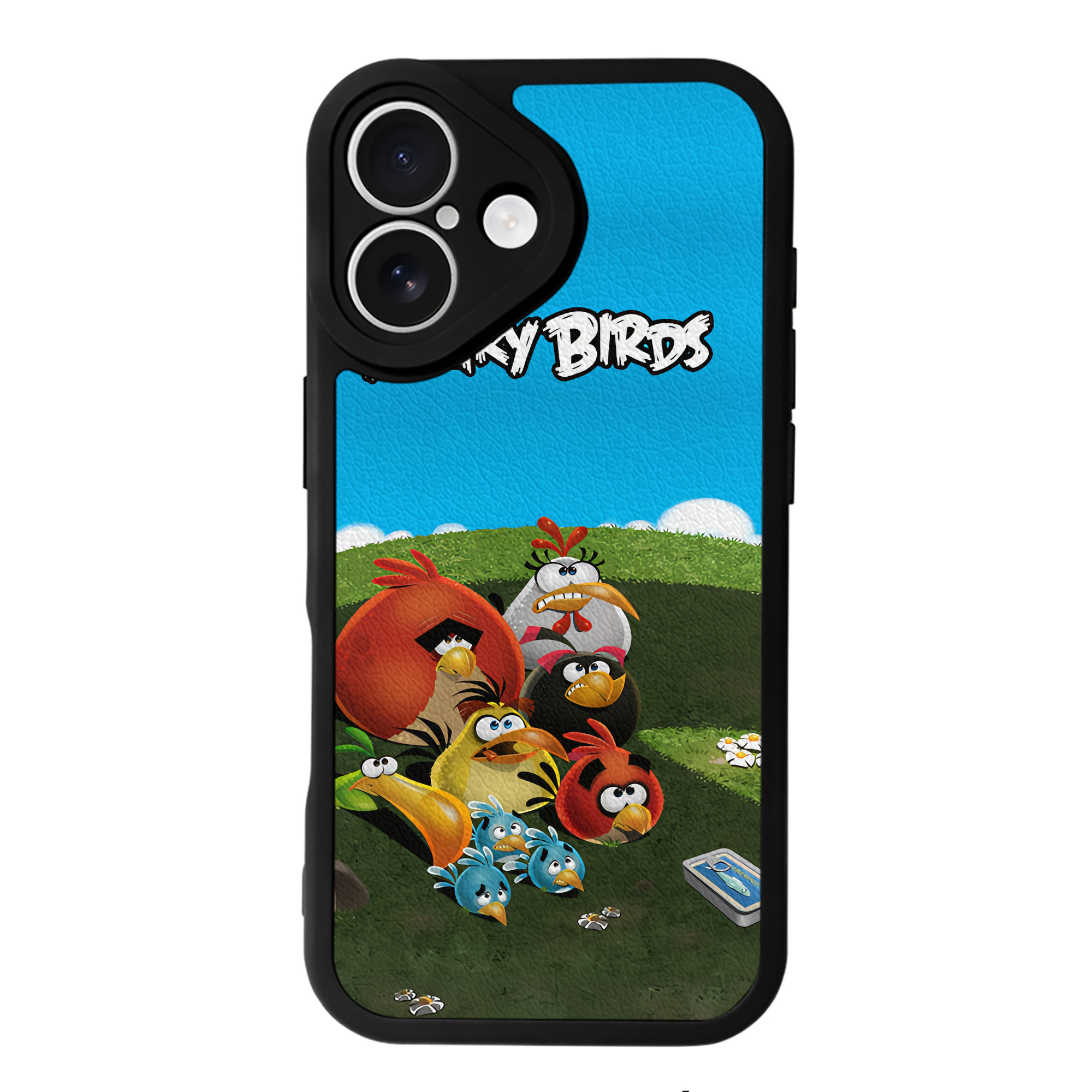 （画像用） Angry Birds アングリーバード 【iPhone 16シリーズ対応】シリコンスマホケース（レザー調） 材質：シリコン